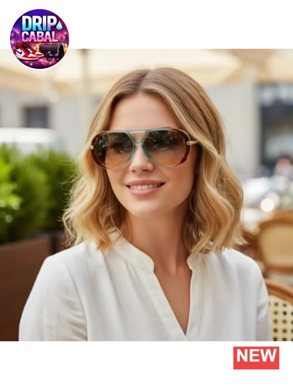 Retro Aviator Sunglasses for Women Men 70s Trendy Metal Frame UV400 Protection